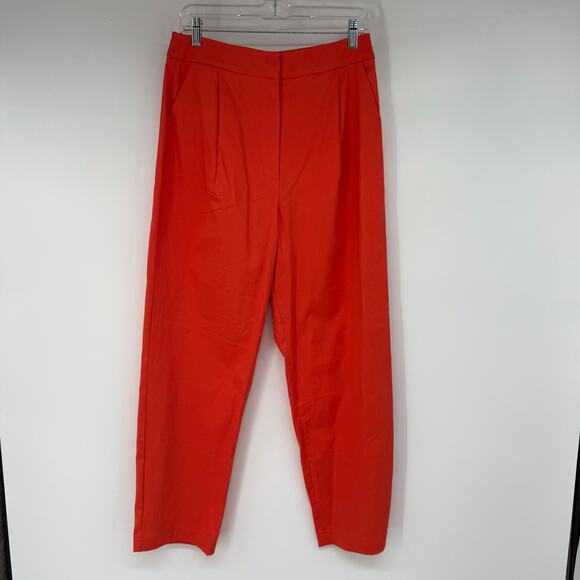 Women's Orange Straight Leg Pants - Picture 2 of 9